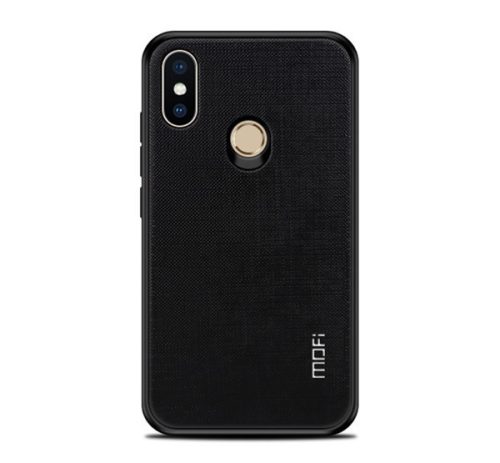 MOFI BRIGHT SHIELD szilikon telefonvédő (textil hátlap) FEKETE