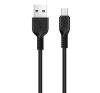 HOCO X20 adatkábel (USB - microUSB, törésgátló, gyorstöltő, 100cm) FEKETE