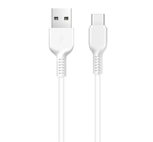 HOCO X20 adatkábel (USB - Type-C, gyorstöltő, 100cm, törésgátló) FEHÉR