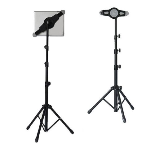 Tripod állvány (univerzális, állítható, 70-140cm magasságban, 7-11") FEKETE