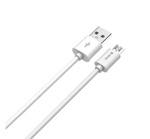 DEVIA SMART adatkábel (USB - microUSB, 200cm) FEHÉR