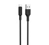 HOCO X25 adatkábel (USB - Type-C, gyorstöltő, 100cm) FEKETE