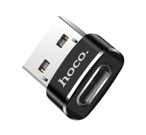 HOCO UA6 adapter (Type-C aljzat - USB, adatátvitel és töltés, OTG) FEKETE