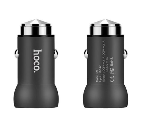 HOCO Z4 autós töltő USB aljzat (10W, gyorstöltő 2.0) FEKETE