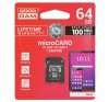 GOODRAM memóriakártya 64GB (microSDXC, Class 10, UHS-1, M1AA-0640R11 utód) + SD adapter