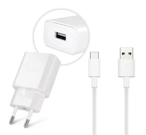 HUAWEI hálózati töltő USB aljzat (10W, gyorstöltő + LX1121 Type-C kábel) FEHÉR