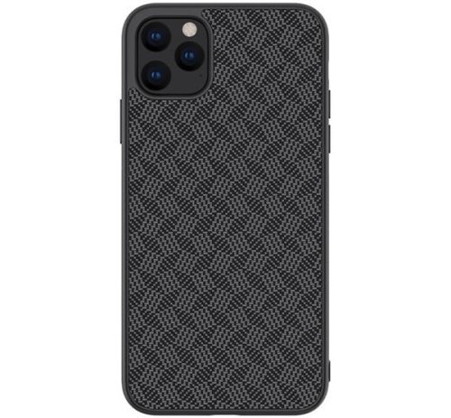 NILLKIN SYNTHETIC FIBER PLAID műanyag telefonvédő (gumírozott, környezetbarát, 3D, csíkos) FEKETE