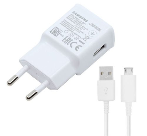 SAMSUNG hálózati töltő USB aljzat (15W, gyorstöltő + microUSB kábel, 100cm kábel) FEHÉR