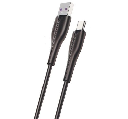 USAMS adatkábel (USB - Type-C, gyorstöltő, 100cm, törésgátló) FEKETE