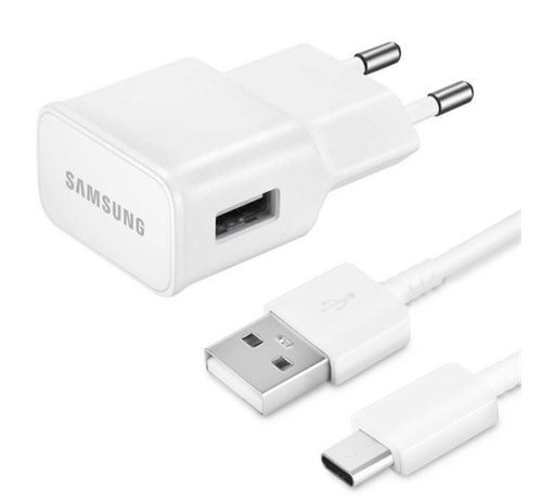 SAMSUNG hálózati töltő USB aljzat (10W + EP-DN930E Type-C kábel) FEHÉR