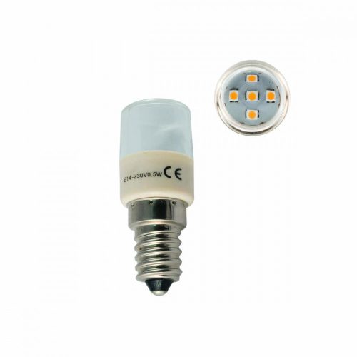 LED izzó, henger, E14, 0,5W, 30lm