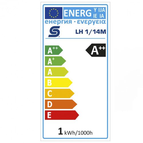 LED izzó, henger, E14, 1W, 64lm