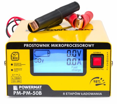 Mikroprocesszoros akkumulátortöltő 12/24V PM-PM-50B