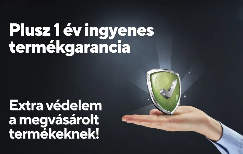 Plusz 1 év ingyenes termékgarancia a Homeluxnál!